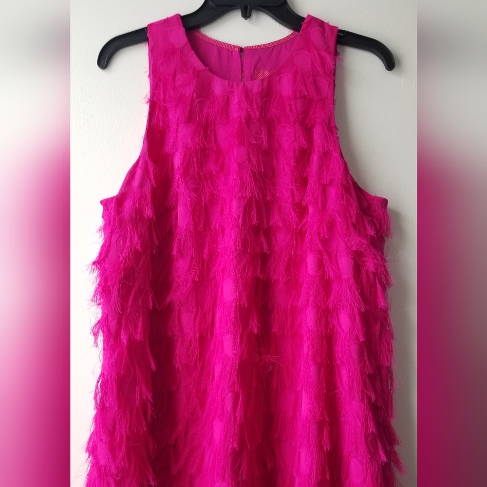 By Anthropologie Roxie Textured Finger Shift Dress Size 12 - Picture 8 of 13
